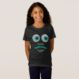 Svart Skräck Öga Spooktacular Halloweenfest Inbjud T Shirt