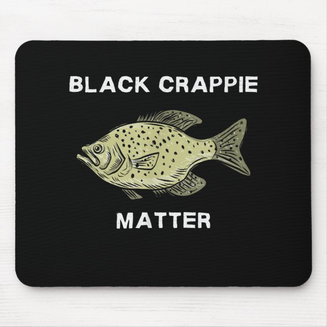 Svart skrapie Crappie Art Musmatta (Framsidan)