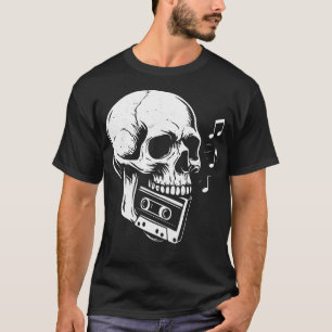 Svart skräppost för SKULL-kassett T Shirt