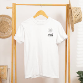 Svart Skrift Anställds Namn Företag Logotyp Naglar T Shirt