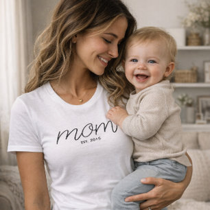 Svart Skrift Estalished Mor T-shirt
