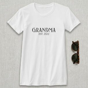 Svart Skrift Etablerad Mamma Mamma T-Shirt