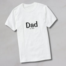 Svart Skrift Etablerad Pappa T-Shirt