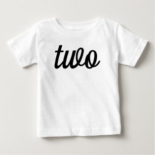 Svart skript, andra födelsedag t shirt