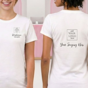 Svart Skript Anställd Namn Logo Hår Salong T Shirt