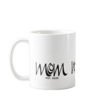 Svart Skript Establisherad Mamma T-Shirt