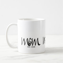 Svart Skript Establisherad Mamma T-Shirt Kaffemugg