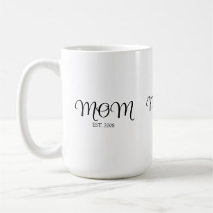 Svart Skript Etablerad Mamma Kaffemugg