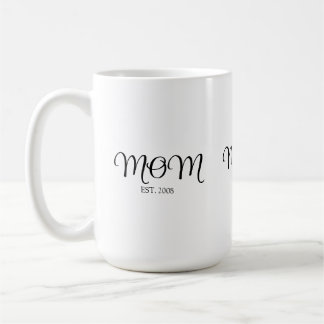Svart Skript Etablerad Mamma Kaffemugg