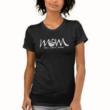 Svart Skript Etablerad Mamma T-Shirt