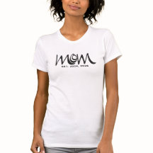 Svart Skript Etablerad Mamma T-Shirt
