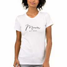 Svart skript Etablerad Mamma T-Shirt