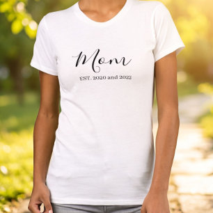 Svart Skript Etablerad Mamma T Shirt