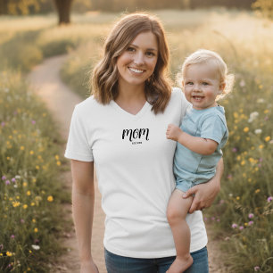 Svart skript Etablerad Mamma T-Shirt