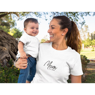Svart skript Etablerad Mamma T-Shirt