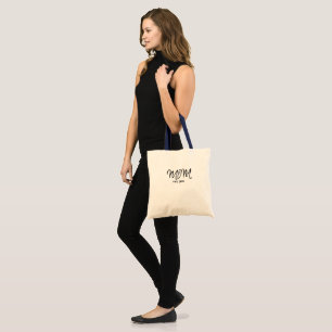 Svart Skript Etablerad Mamma Totebag Tygkasse