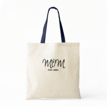 Svart Skript Etablerad Mamma Totebag