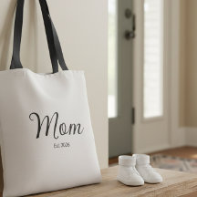 Svart Skript Etablerad Mamma