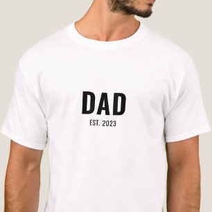 Svart Skript Etablerad Pappa T Shirt