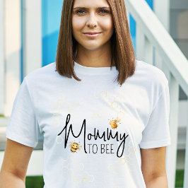 Svart skript för Gulten mamma till Bee Baby Shower T Shirt