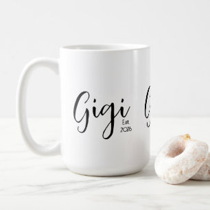 Svart Skript Gigi Etablerad Kaffemugg