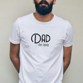 Svart Skript Grunge Etablerad Pappa T-Shirt