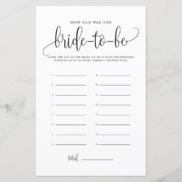 Svart skript Hur gammalt var brickan Shower-spelet