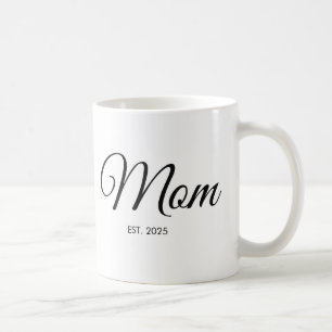 Svart Skript Mamma Etablerad Ny Mamma Present Kaffemugg