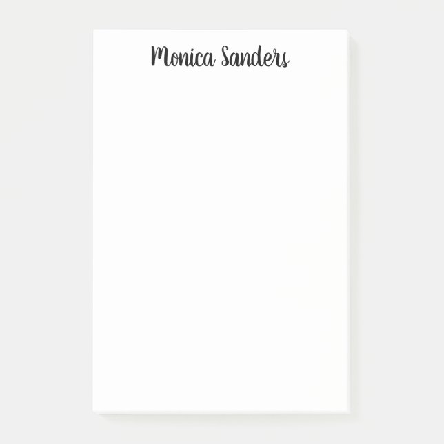 Svart skript med enkel kvinnlig, gigantisk modern  post-it block (Framsida)