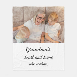 Svart skript med minimal Elegant för enkelfoto Fleecefilt