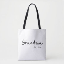 Svart Skript Mormor Grundad