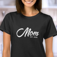 Svart Skript Ny Mamma Etablerad Baby Shower Presen