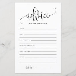 Svart skriptråd för kortet Newlyweds Bröllop