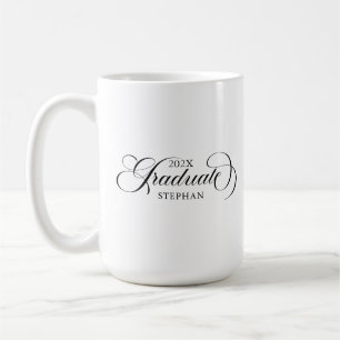 Svart skripttypografi för Student Elegant Kaffemugg