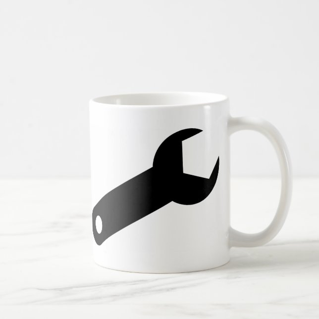 Svart skruvnyckel kaffemugg (Höger)