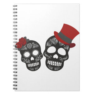 Svart skull Duo Thunder_Cove Anteckningsbok
