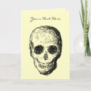 Svart skull. kort