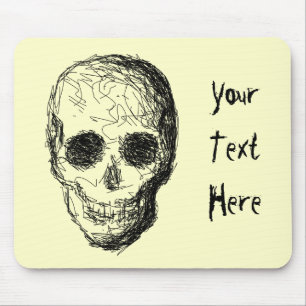 Svart Skull. Musmatta