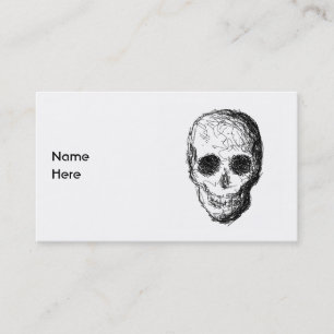 Svart Skull. Visitkort