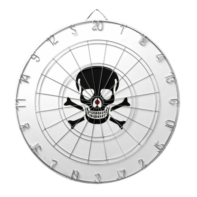 Svart Skullvit ritbord Darttavla (Framsidan)