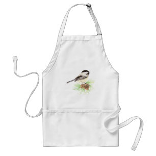 Svart, skyddat chickadee - fågel - natur förkläde