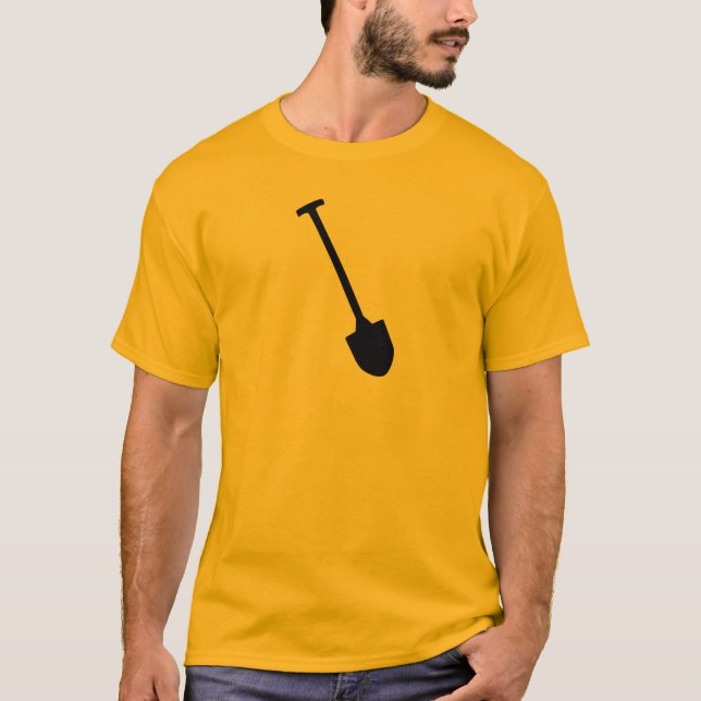 Svart skyffelspadesymbol t shirt (Framsida)