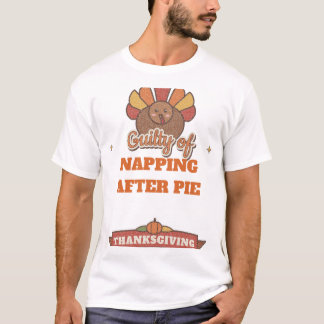 Svårt skyldig i skojig Thanksgiving-kylling t-shir T Shirt