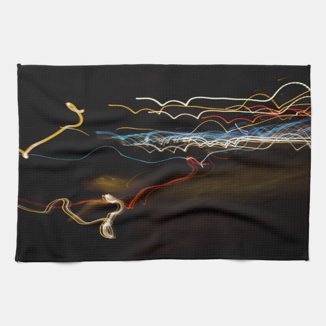 svart skytte kökshandduk (Horisontell)