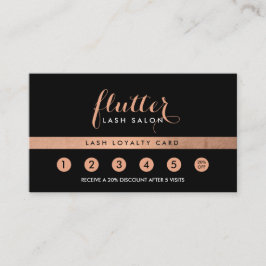 Svart slash Salon Logotyp Svart-lojalitet mot Ro G Lojalitetskort