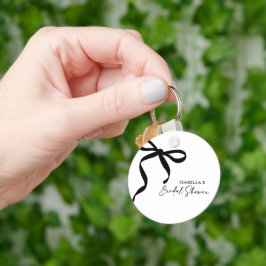 Svart slinga Hon knyter knuten Bröllopsfest Nyckelring