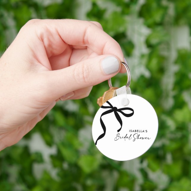 Svart slinga Hon knyter knuten Bröllopsfest Nyckelring (Hand)