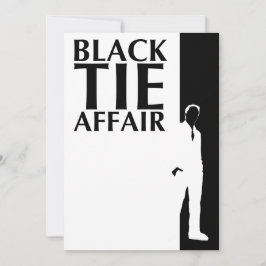 svart slips tillställning : seriös silhuett inbjudningar