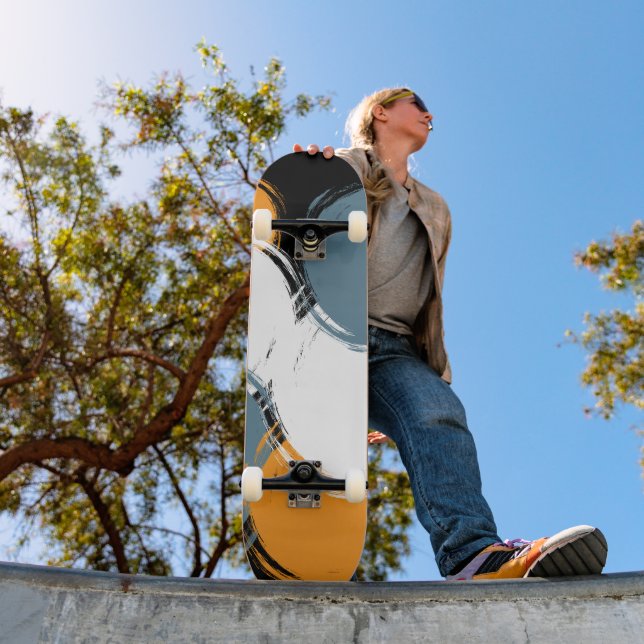Svart Smaragd Orange Fusion Skateboarddäck Mini Skateboard Bräda 18,5 Cm (Utomhus 1)