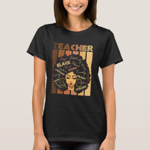 Svart smart lärare, svart historik, afrikansk am t shirt